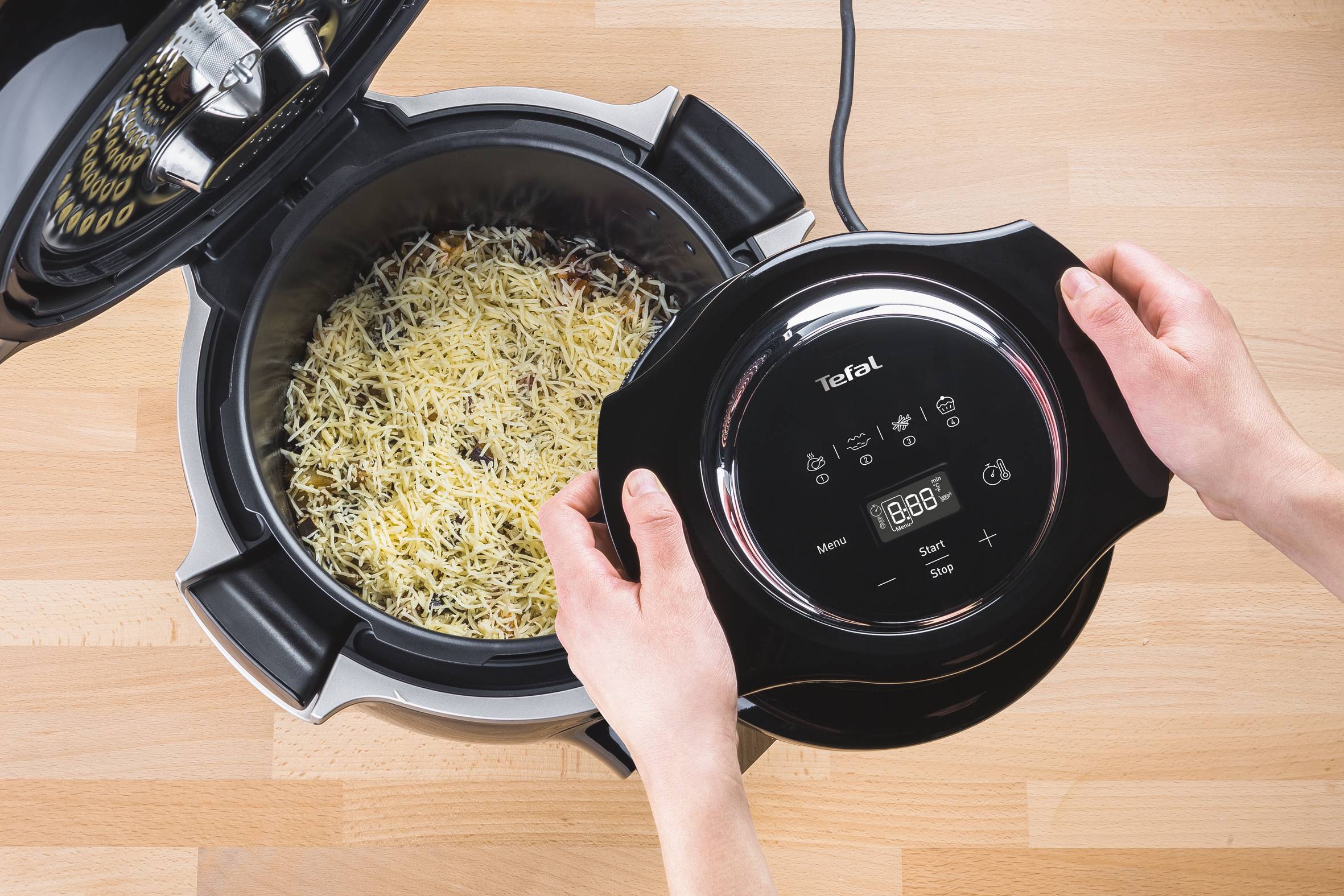 Príslušenstvo teplovzdušnej pokrievky Tefal Extra Crisp Lid k hrncu Cook4Me+ EY150830