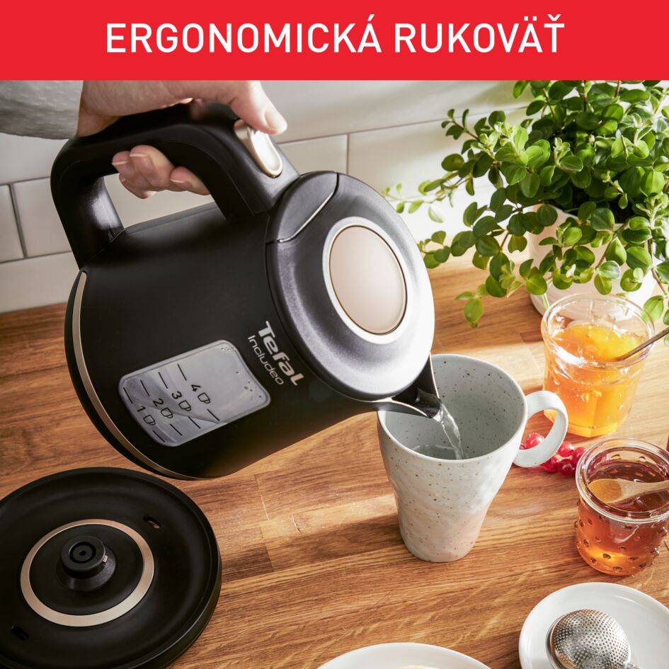 Rýchlovarná kanvica Tefal Includeo KI533811 Čierna 1 l