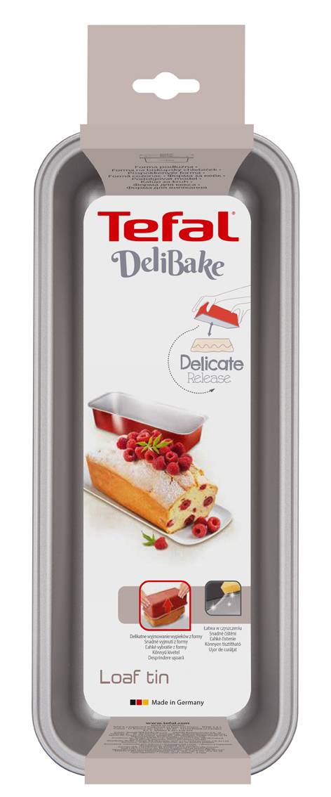 Forma na biskupský chlebíček Tefal Delibake J1640174 Červená/Sivá 30 cm