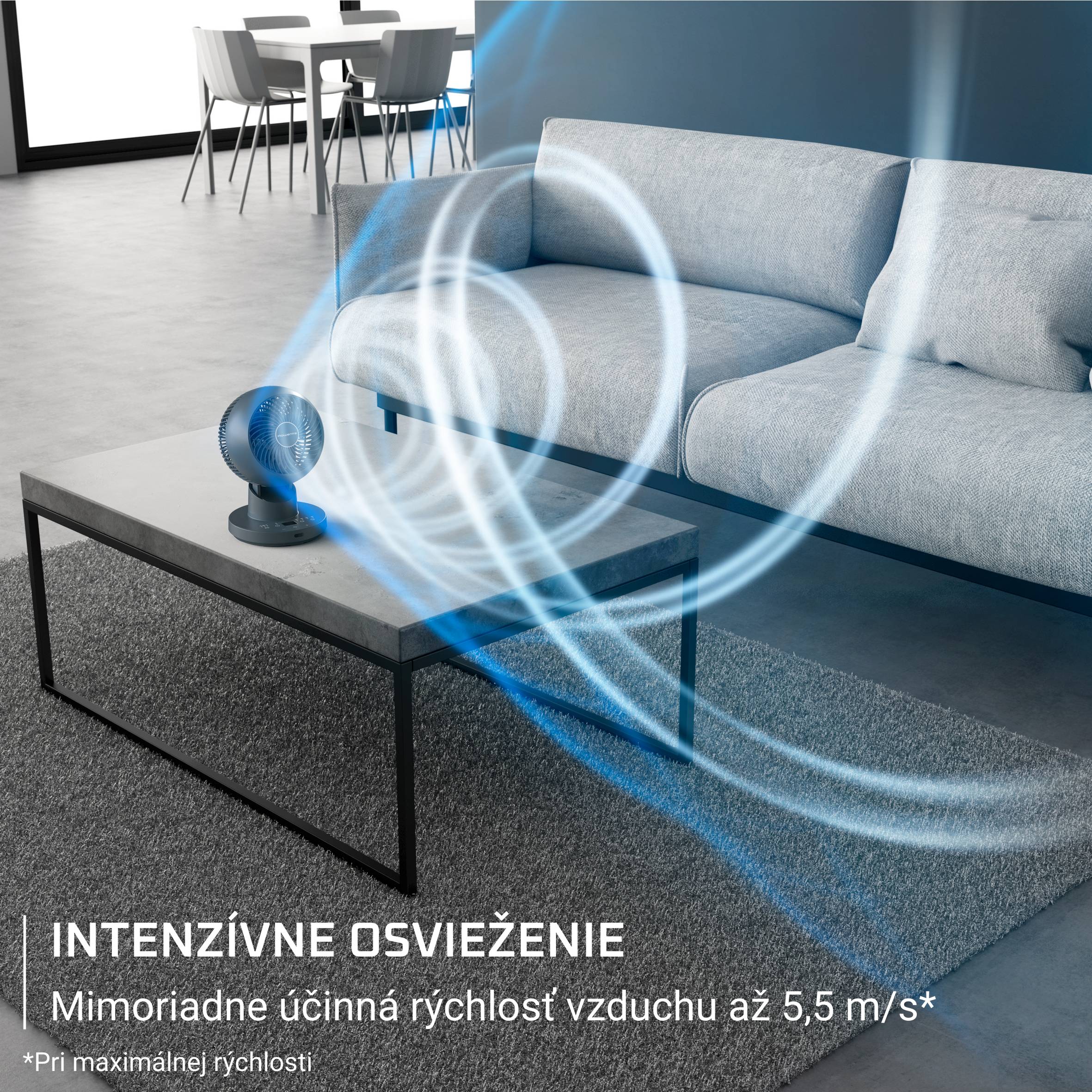 QV2540F0 Turbo Swift Compact, stolný ventilátor, Rowenta
