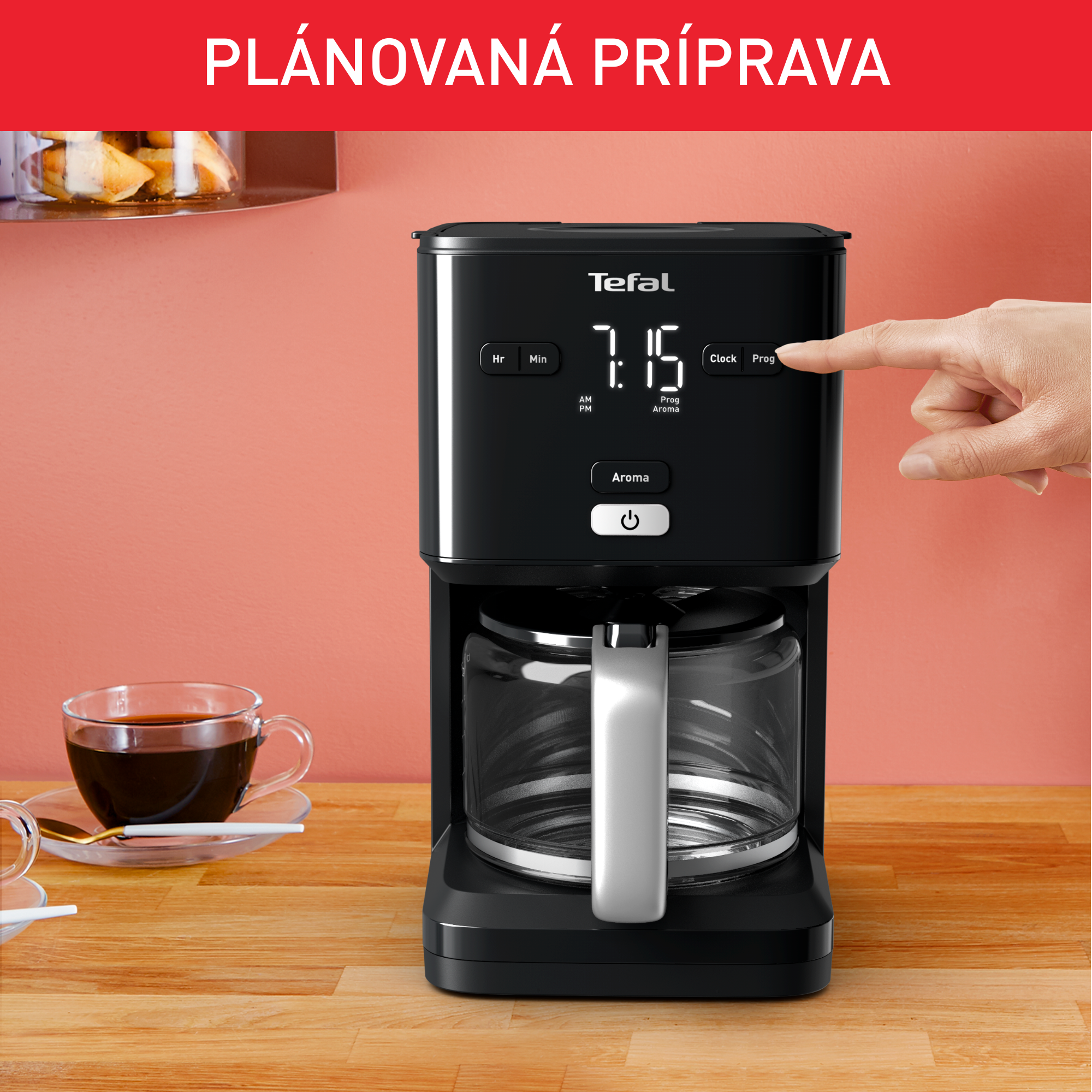 Prekvapkávací kávovar Tefal Digital CM600810 Čierny
