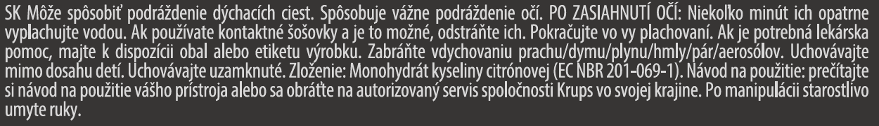 Práškové prípravky na odstraňovanie vodného kameňa x 2 F054001A
