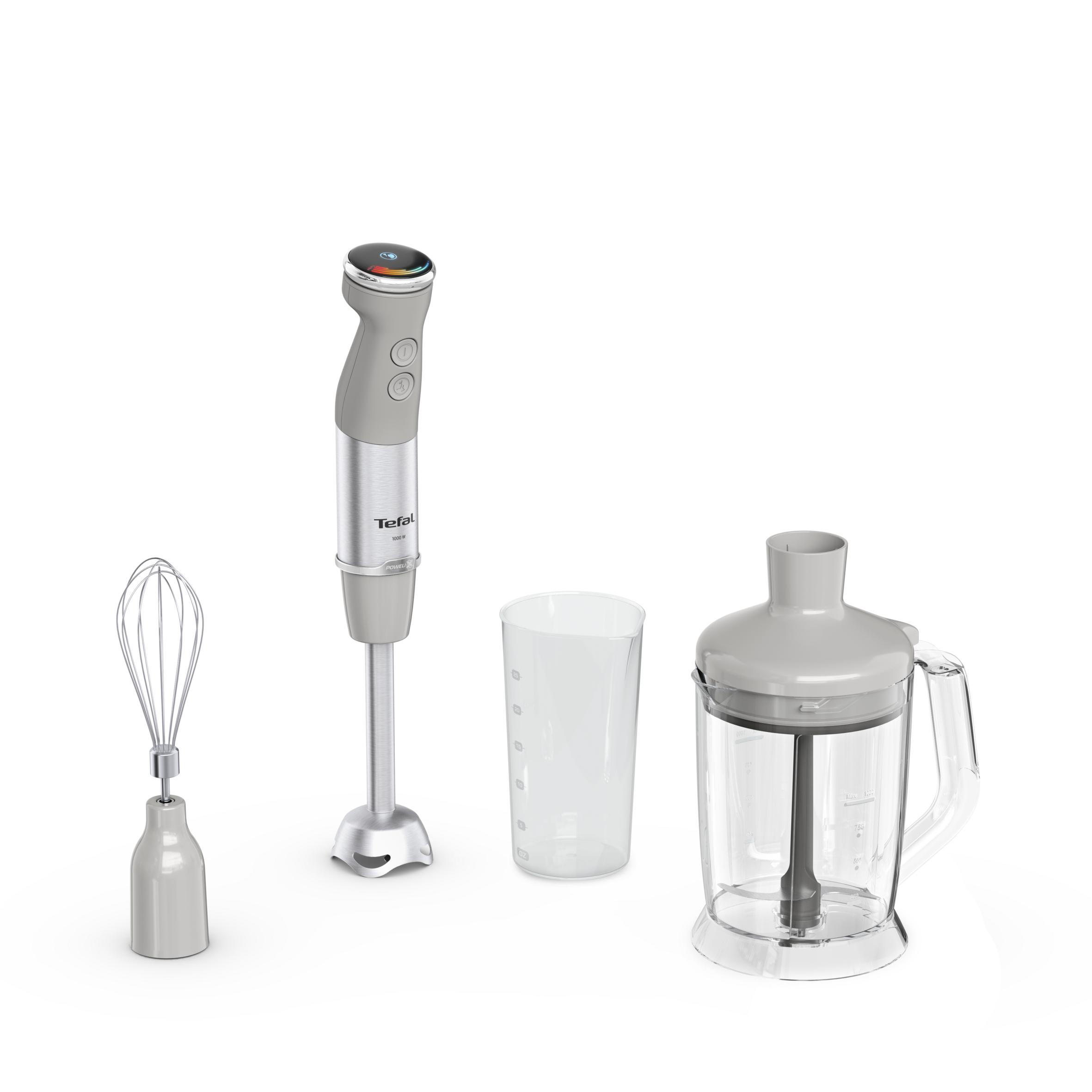 Tyčový mixér Tefal Quickchef+ 3v1 XL HB67MB30 sivý