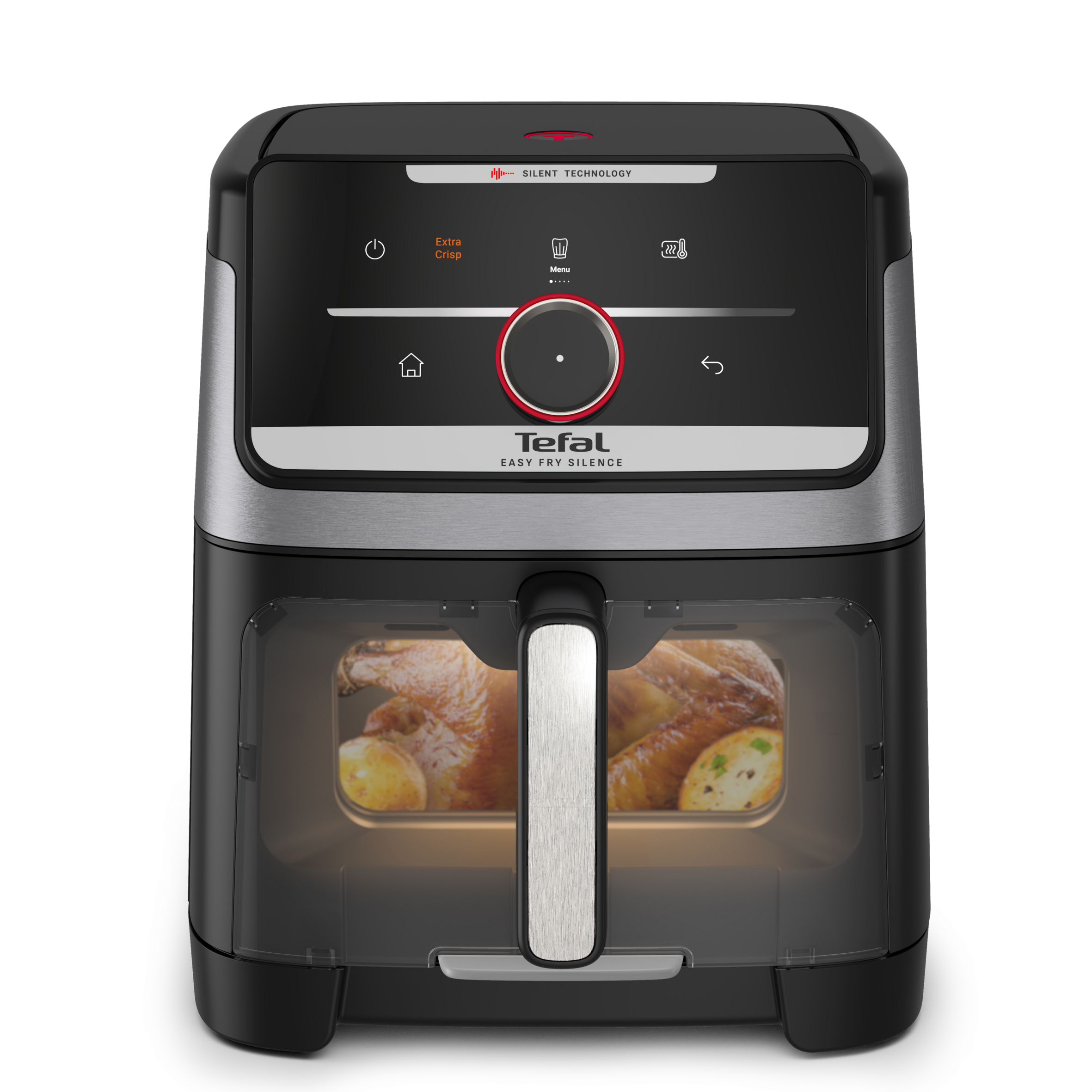 Tichá teplovzdušná fritéza Tefal Easy Fry Silence 7L, EY876DE1, nehrdzavejúca oceľ