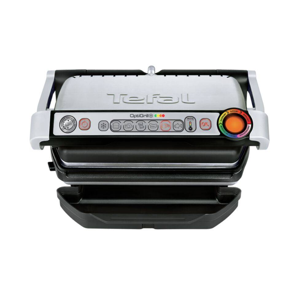 Elektrický gril Tefal OptiGrill+ Inox GC712D34 Strieborný/Čierny
