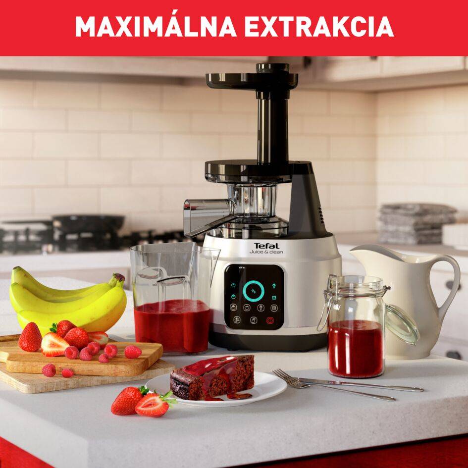 Odšťavovač Tefal Juice & Clean ZC420E38 Nerezový/Čierny