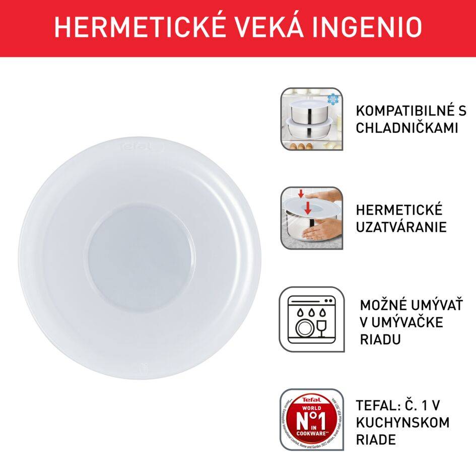Súprava viek pre rajnice Tefal Ingenio L9849253 3 ks 16, 18 a 20 cm