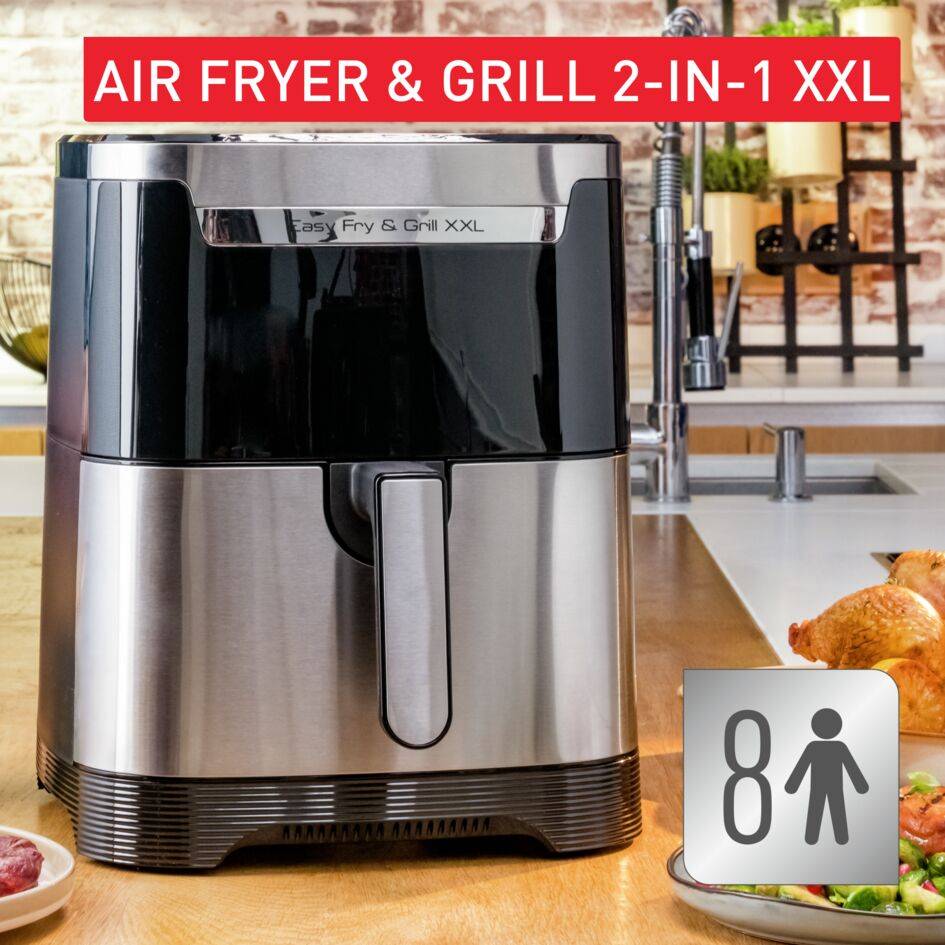 Teplovzdušná fritéza Tefal Easy Fry & Grill 2v1 EY801D15 Čierná/Nerezová