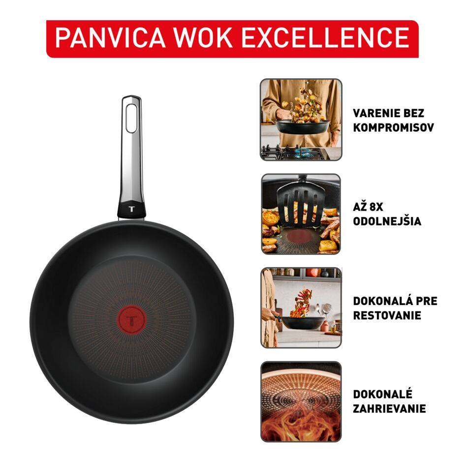 Wok nepriľnavá panvica Tefal Excellence G3261953 28 cm