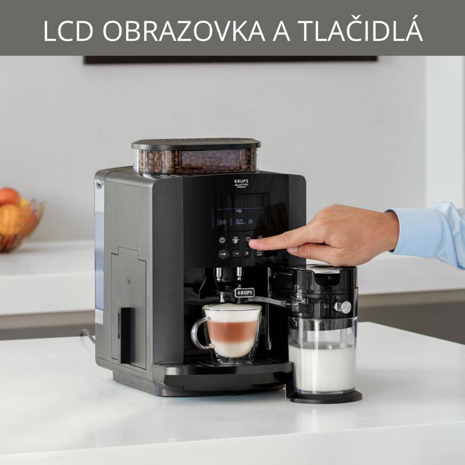 Automatický kávovar KRUPS Arabica Latte EA819N10 Čierny