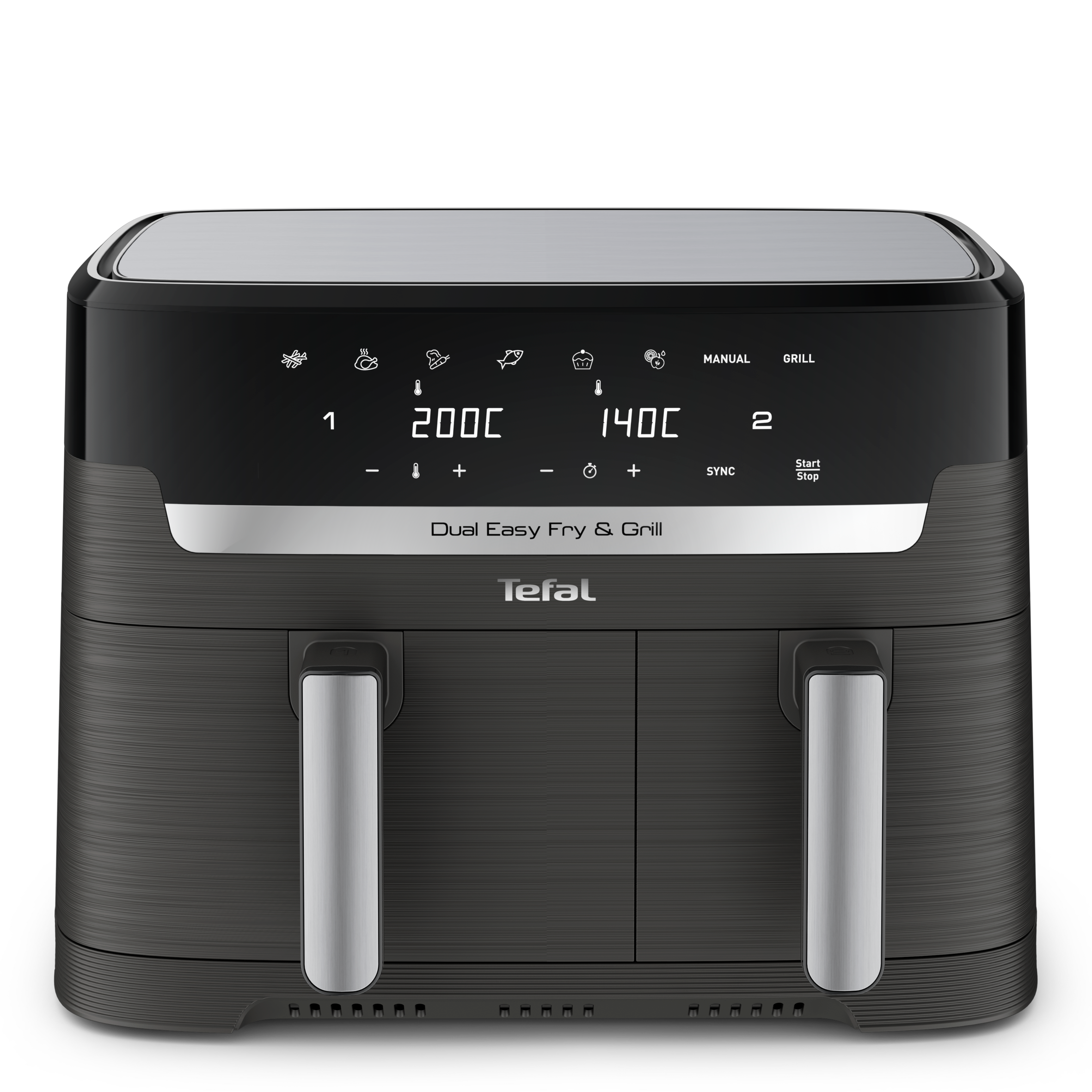 Teplovzdušná fritéza Tefal Dual Easy Fry & Grill EY905B10 Čierna