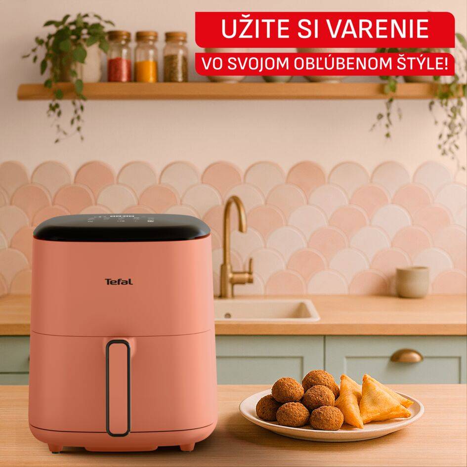 Teplovzdušná fritéza Tefal Easy Fry POP 5l EY245TE0 Terakotová farba