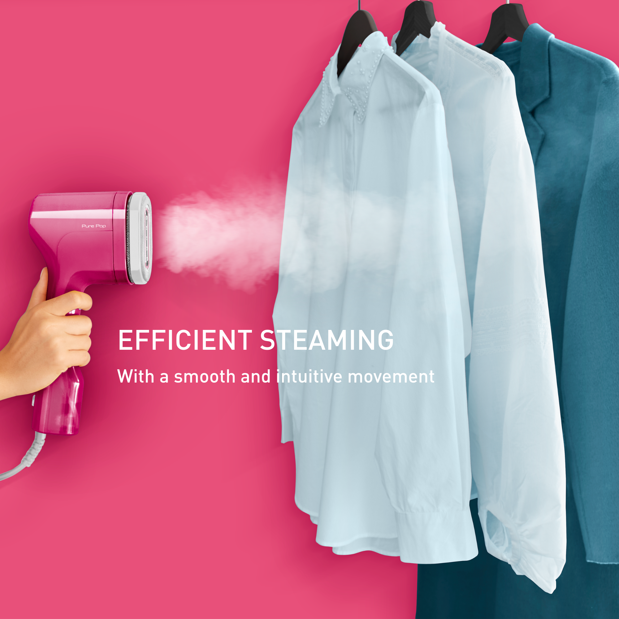 Naparovač odevov Tefal Pure POP DT2023F0 růžová