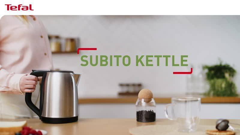 Subito, rýchlovarná kanvica, ukazovateľ množstva vody na jednu šálku, otváranie jednou rukou