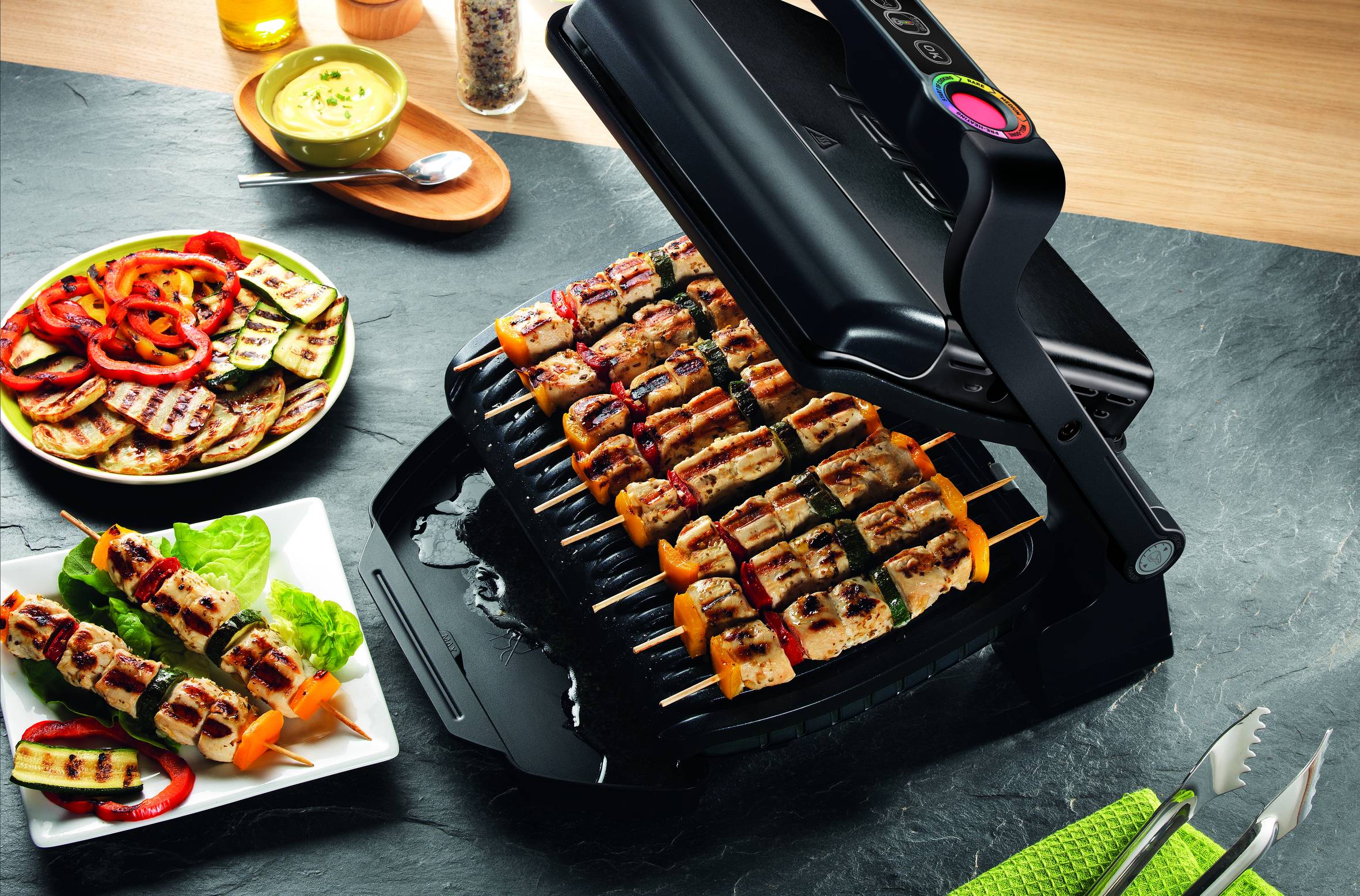 Elektrický gril Tefal OptiGrill+ Snacking & Baking GC714834 Čierny