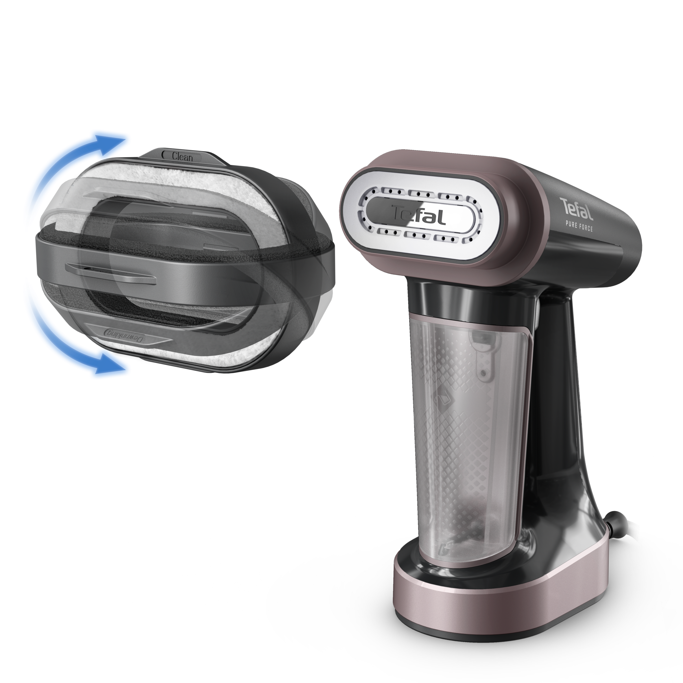 Pure Force, naparovač odevov, 3 v 1 naparovanie, žehlenie a odstraňovanie žmolkov