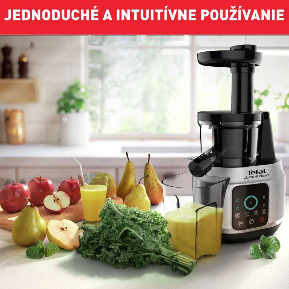 Odšťavovač Tefal Juice & Clean ZC420E38 Nerezový/Čierny