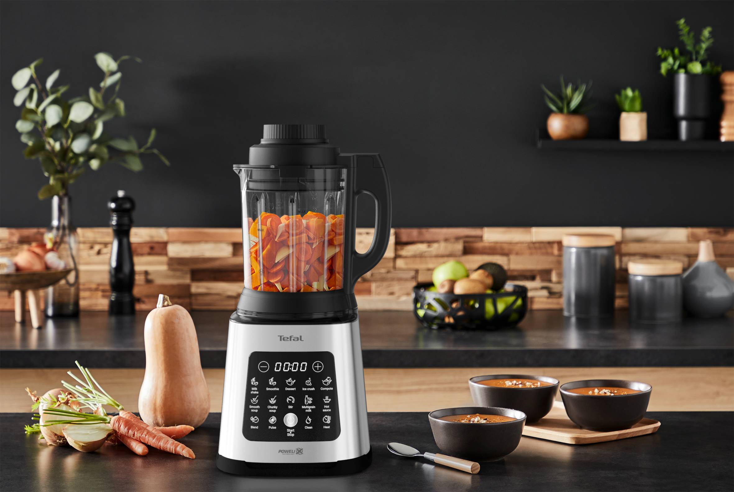 Stolný vysokorychlostný  mixér Tefal PerfectMix Cook BL83SD30 Nerezový/Čierny