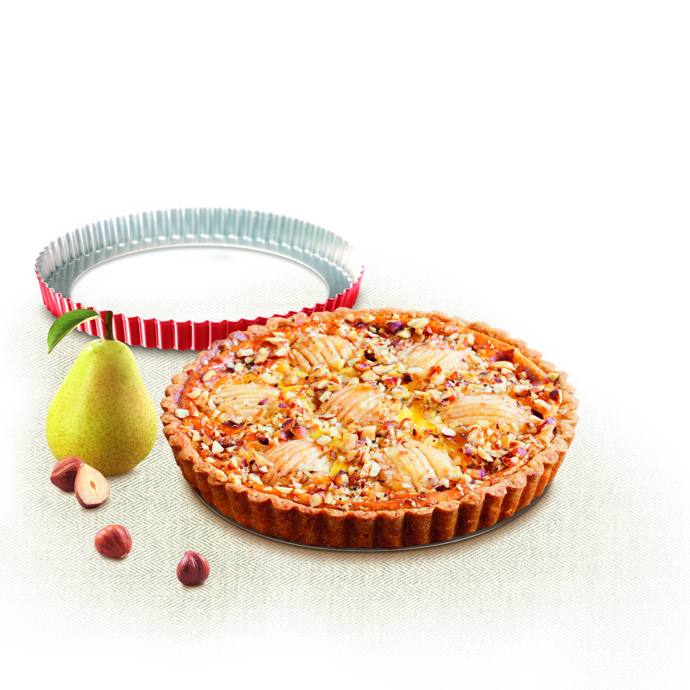 Forma na piškótu s vyberacím dnom Tefal Delibake J1641574 Červená/Sivá 28 cm