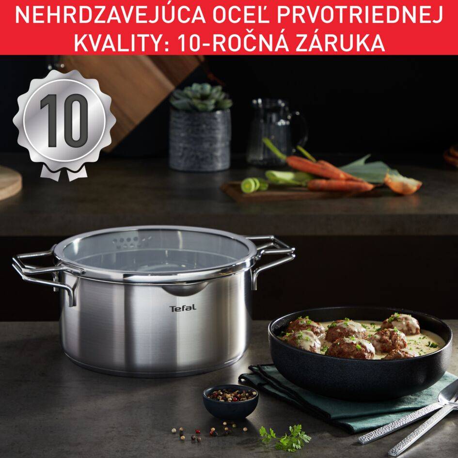 10-dielna súprava Tefal Nordica H852SA56 Nerez