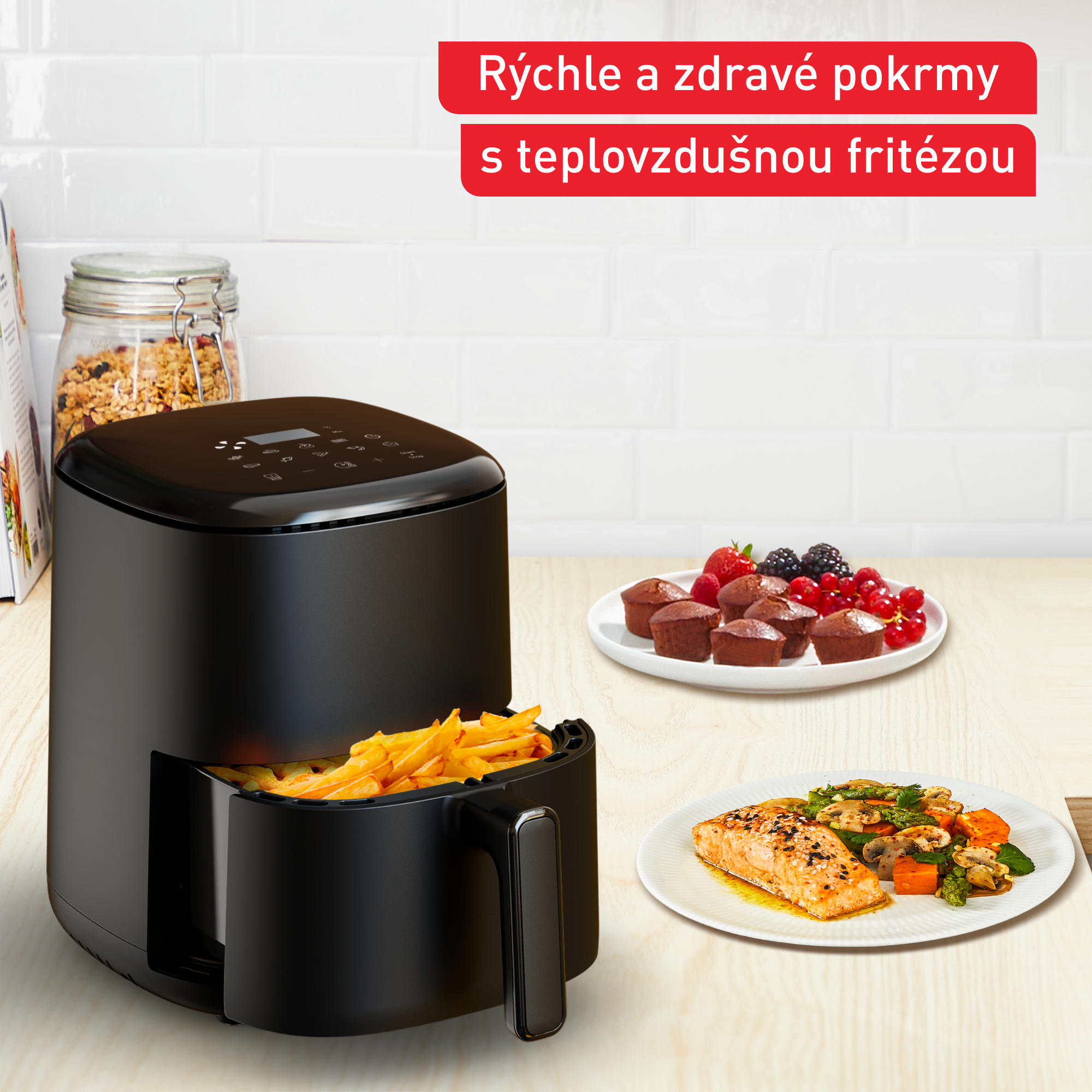 EY145810 Easy Fry Compact 3 l teplovzdušná fritéza Tefal čierna