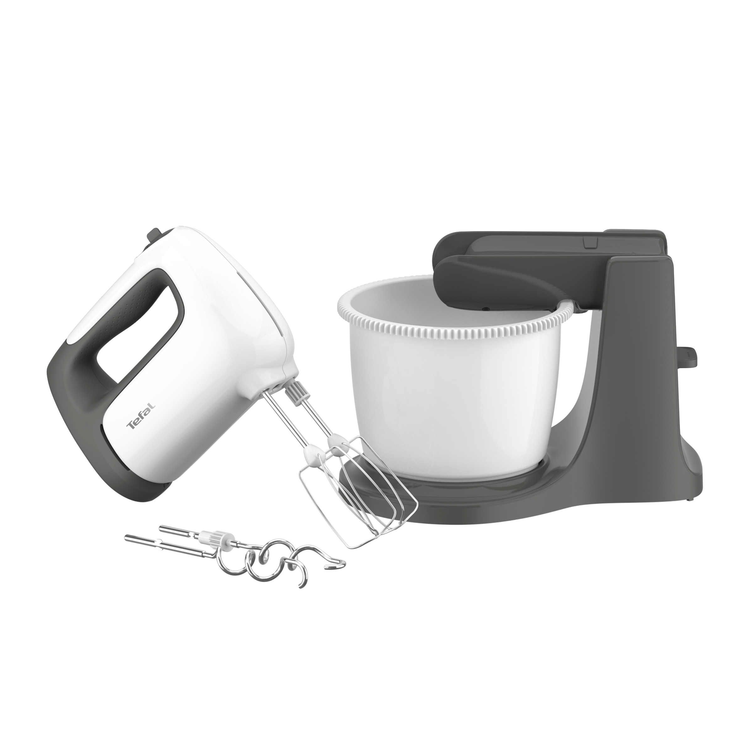Ručný mixér s misou Tefal Prep'Mix+ HT464138 Tmavosivý/Biely