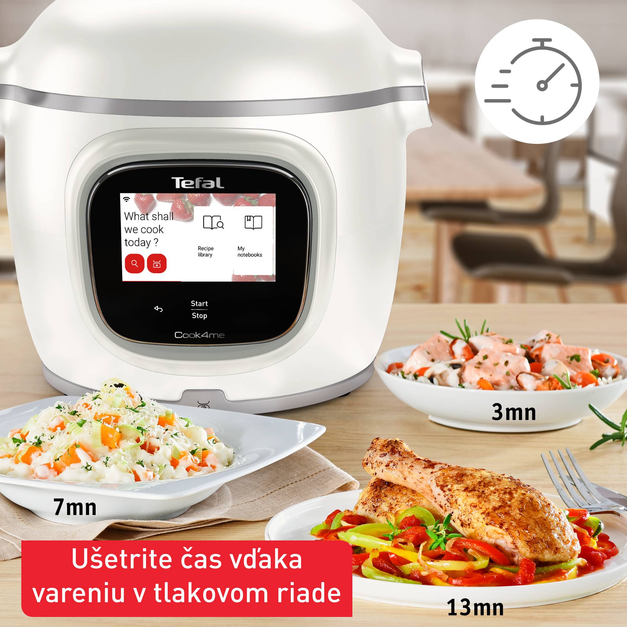Inteligentný multifunkčný hrniec Tefal Cook4me Touch Pro, CY9441F2