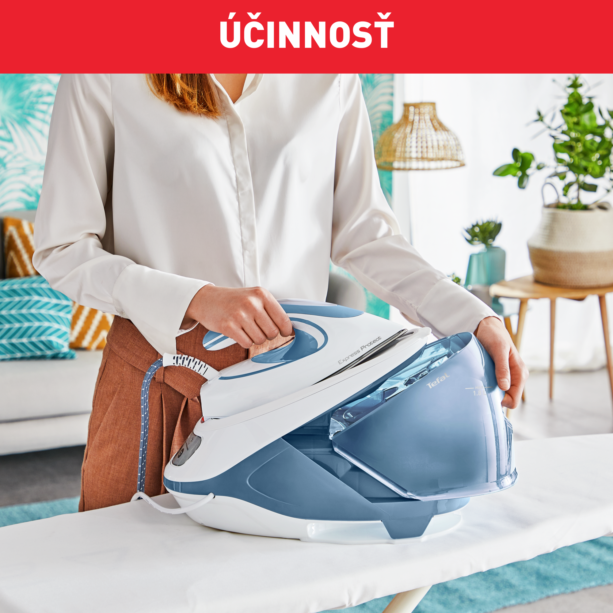 Parný generátor Tefal Express Protect SV9202E0 Svetlo modrý/Biely