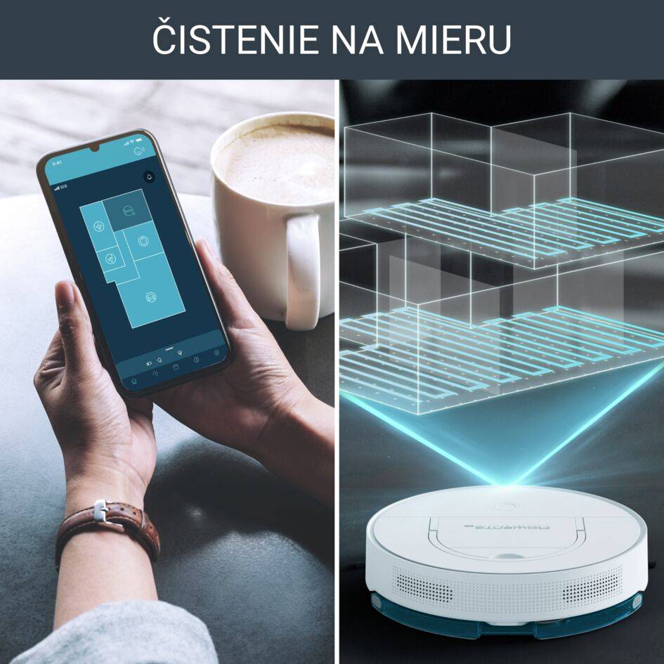 Robotický vysávač Rowenta X-Plorer S130 AI 4v1 Laser & Camera 8cm RR9067WH