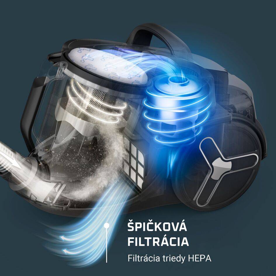 Bezvreckový vysávač Green Force Cyclonic Effitech®+ Animal RO7C66