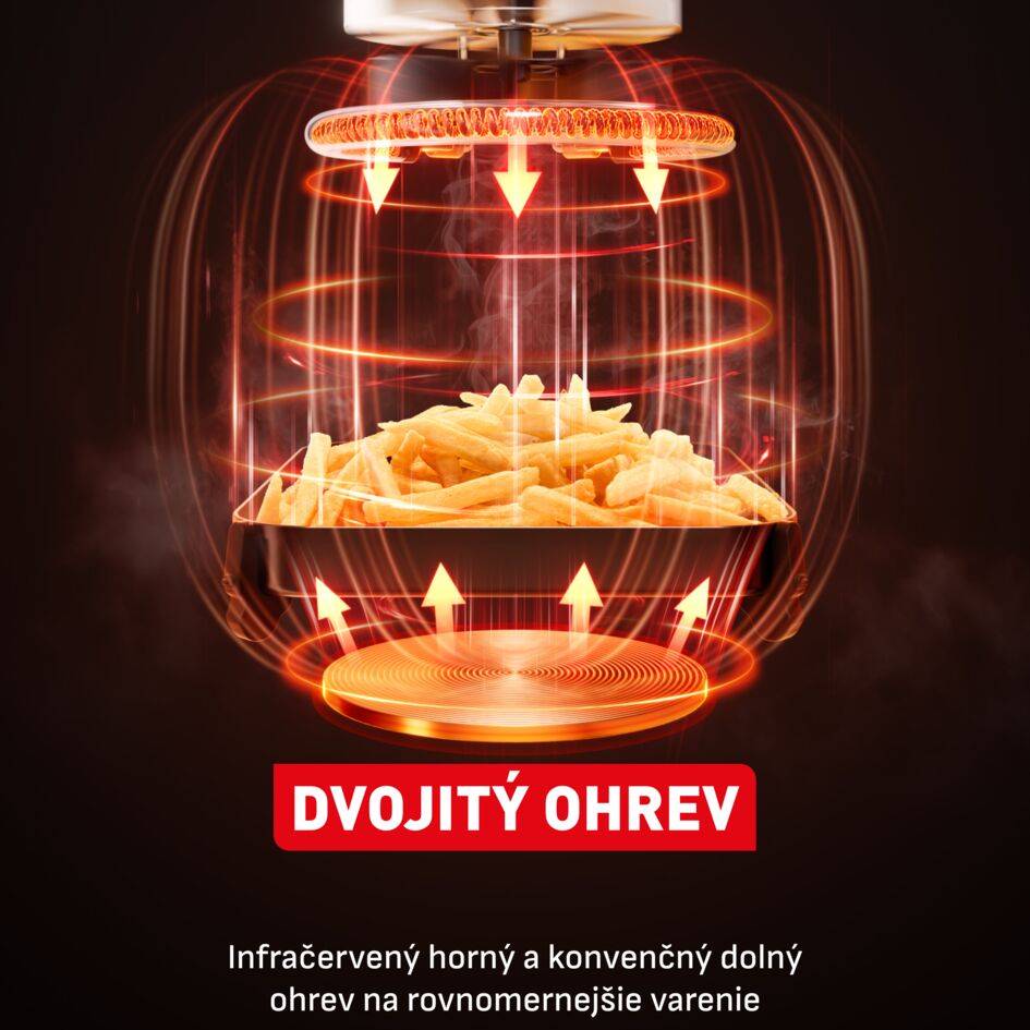 Teplovzdušná fritéza Tefal EASY FRY INFRARED 7L, EY832HE0, tmavosivá