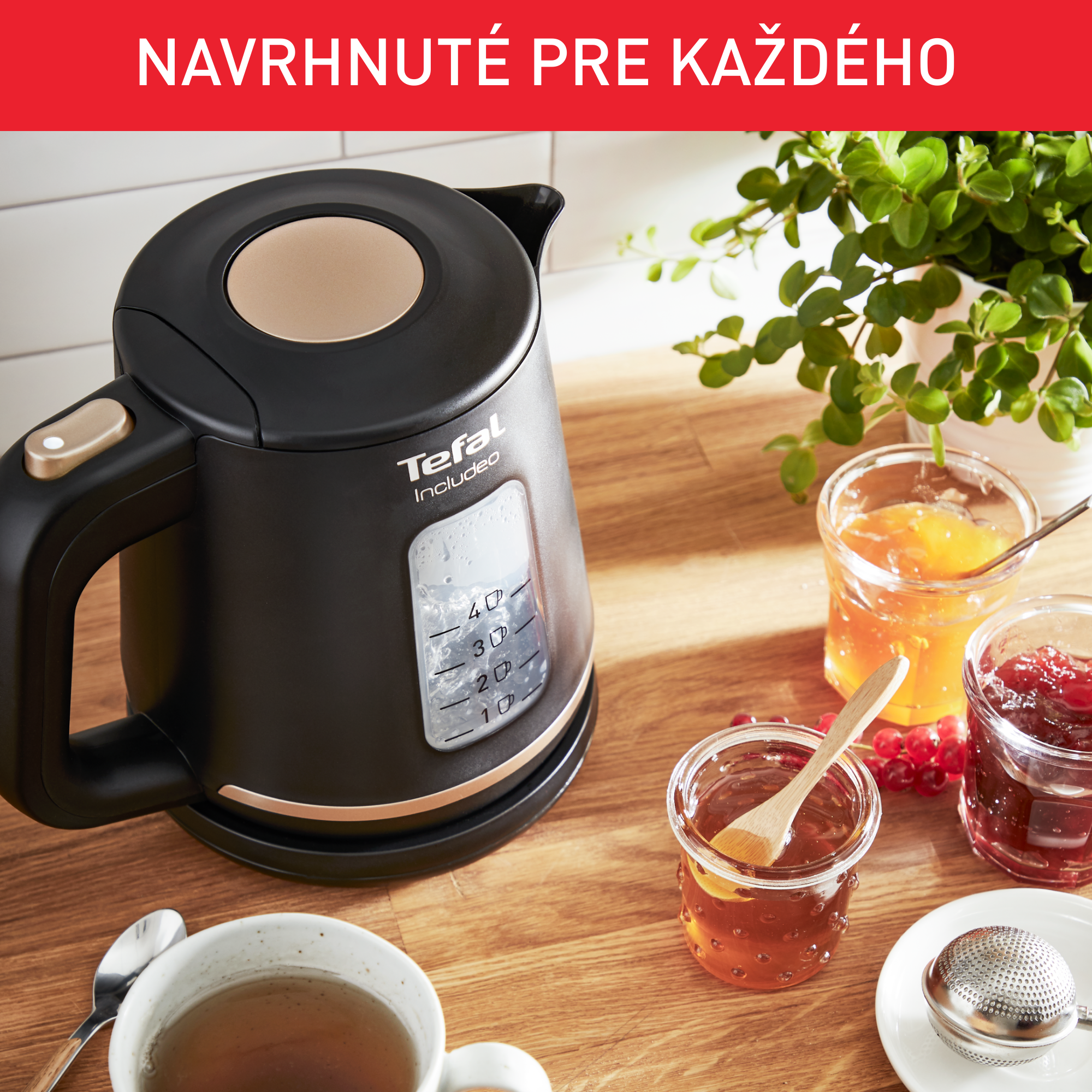 Rýchlovarná kanvica Tefal Includeo KI533811 Čierna 1 l