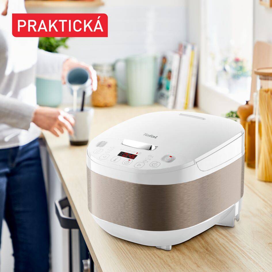 Multifunkčný elektrický hrniec Tefal Simply Cook Plus RK6221E1 strieborný/biely