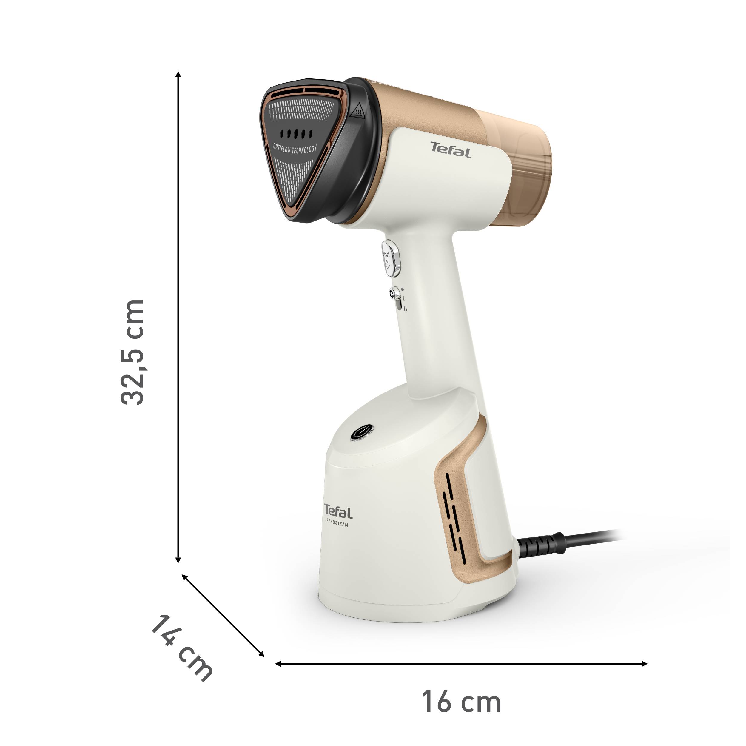 Nasávací ručný naparovač a žehlička 2v1 Tefal AeroSteam DT9820F0 Biely/zlatý