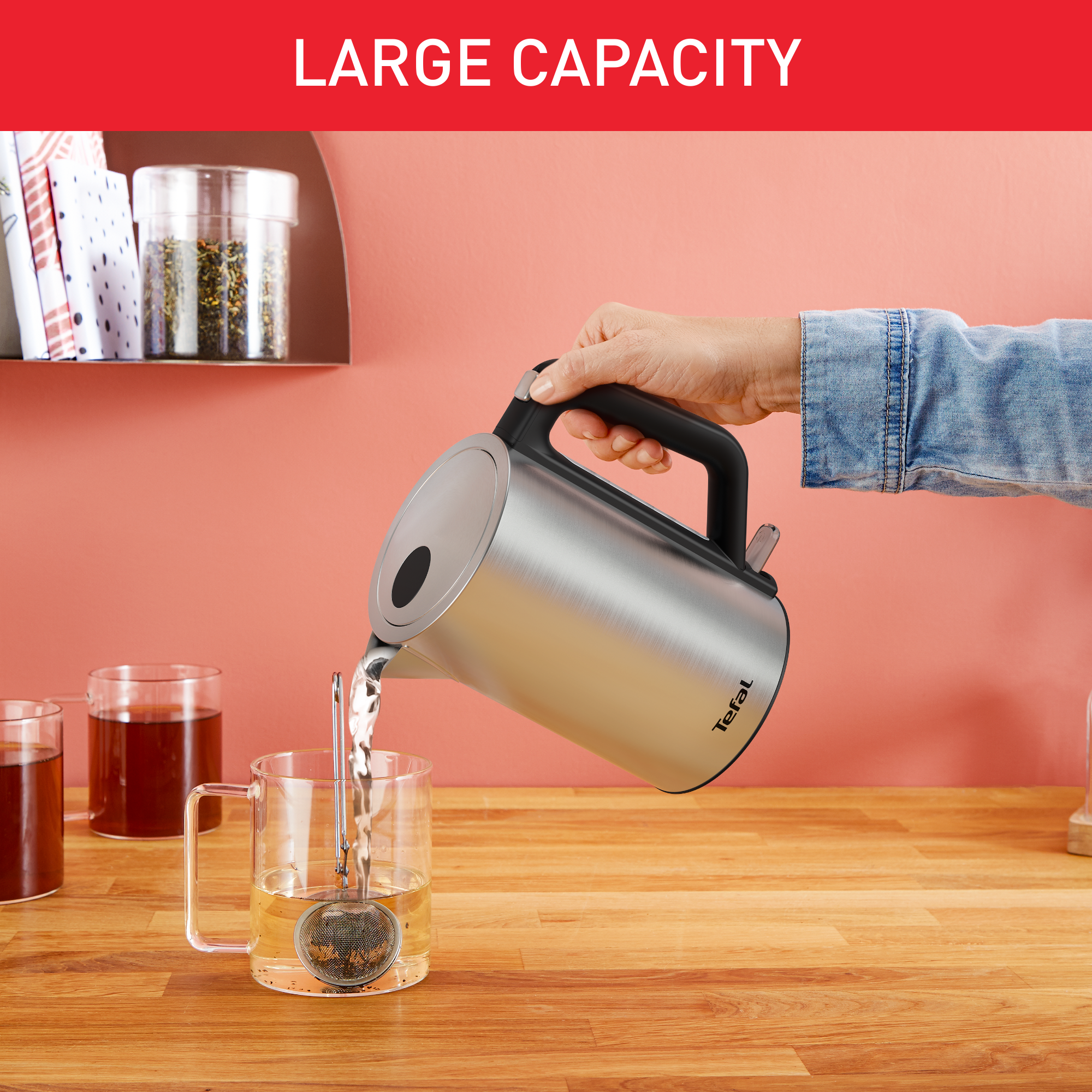 Rýchlovarná kanvica Tefal Bronx KI513D10 Nerezová oceľ