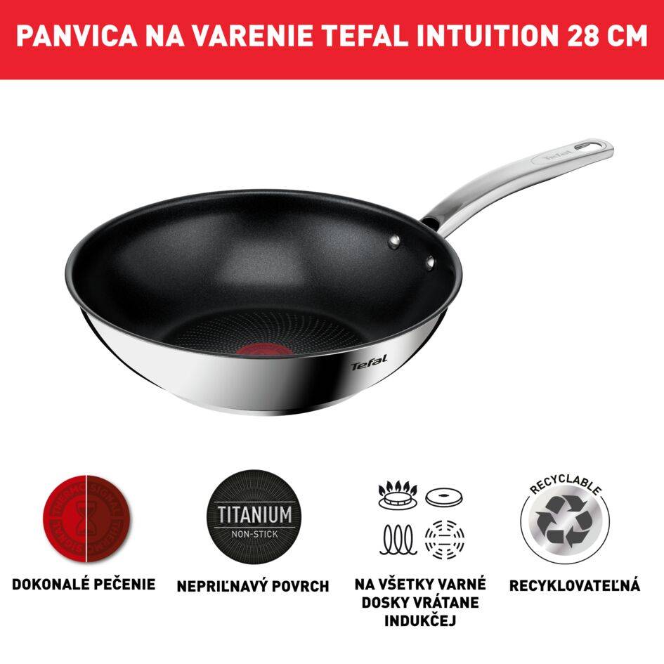 Wok panvica Tefal Intuition B8171944 28 cm