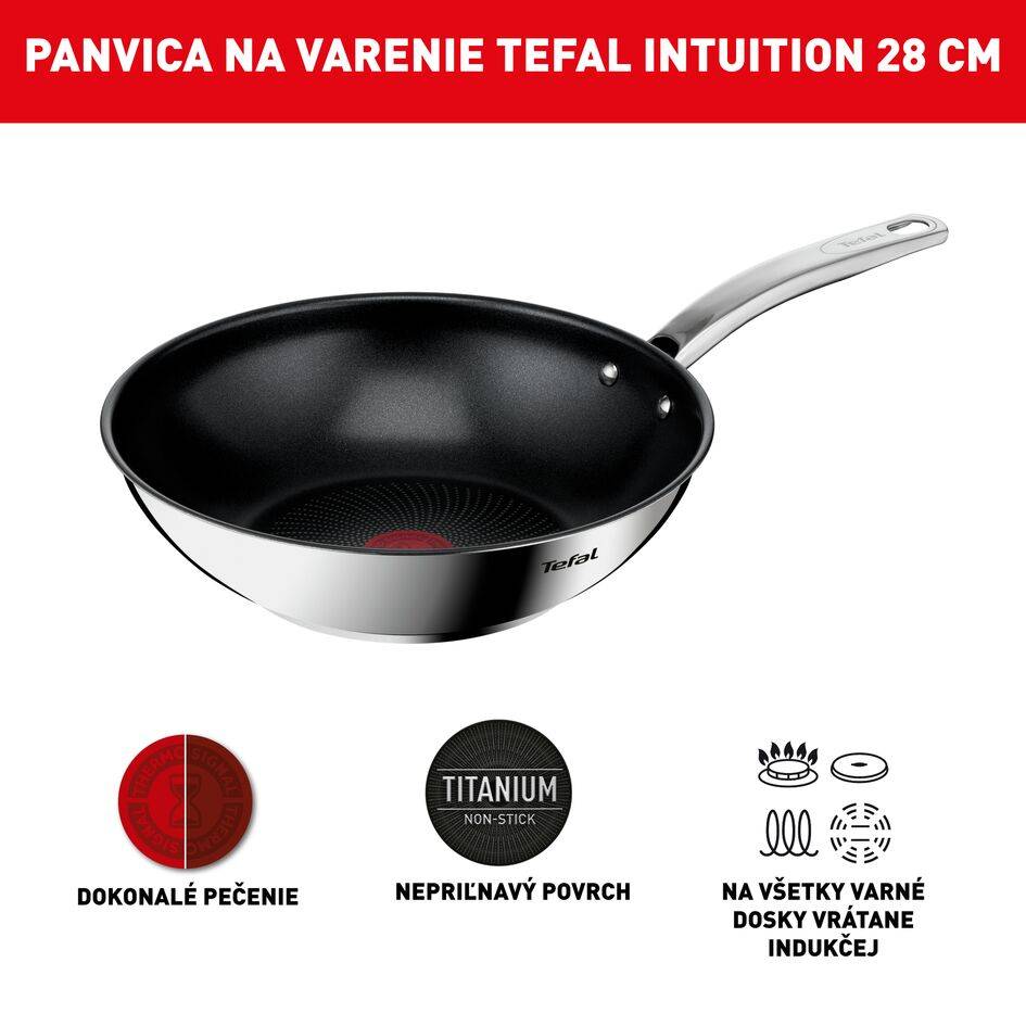 Wok panvica Tefal Intuition B8171944 28 cm