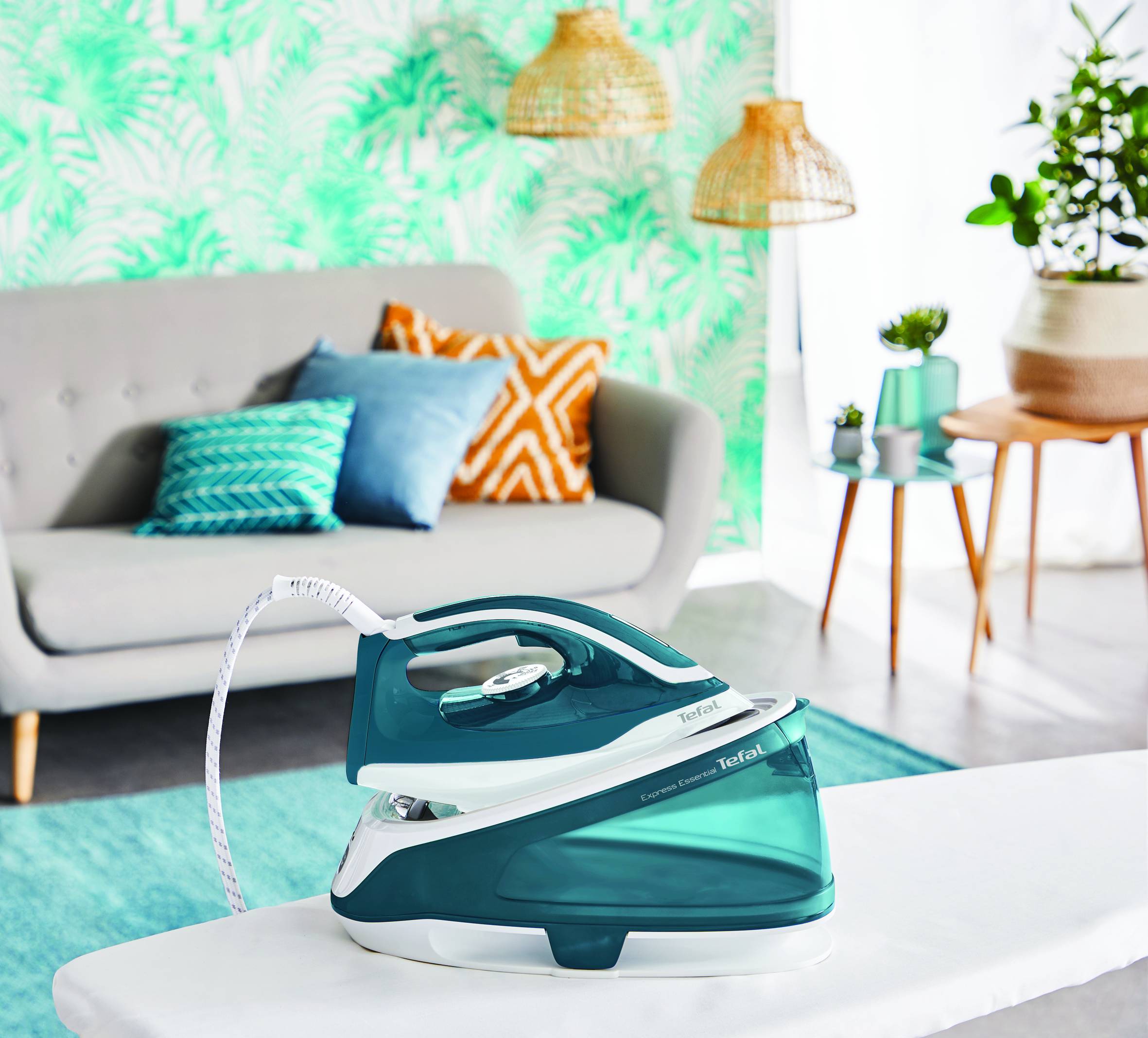 Parný generátor Tefal Express Essential SV6115E0 Tyrkysová/Biela