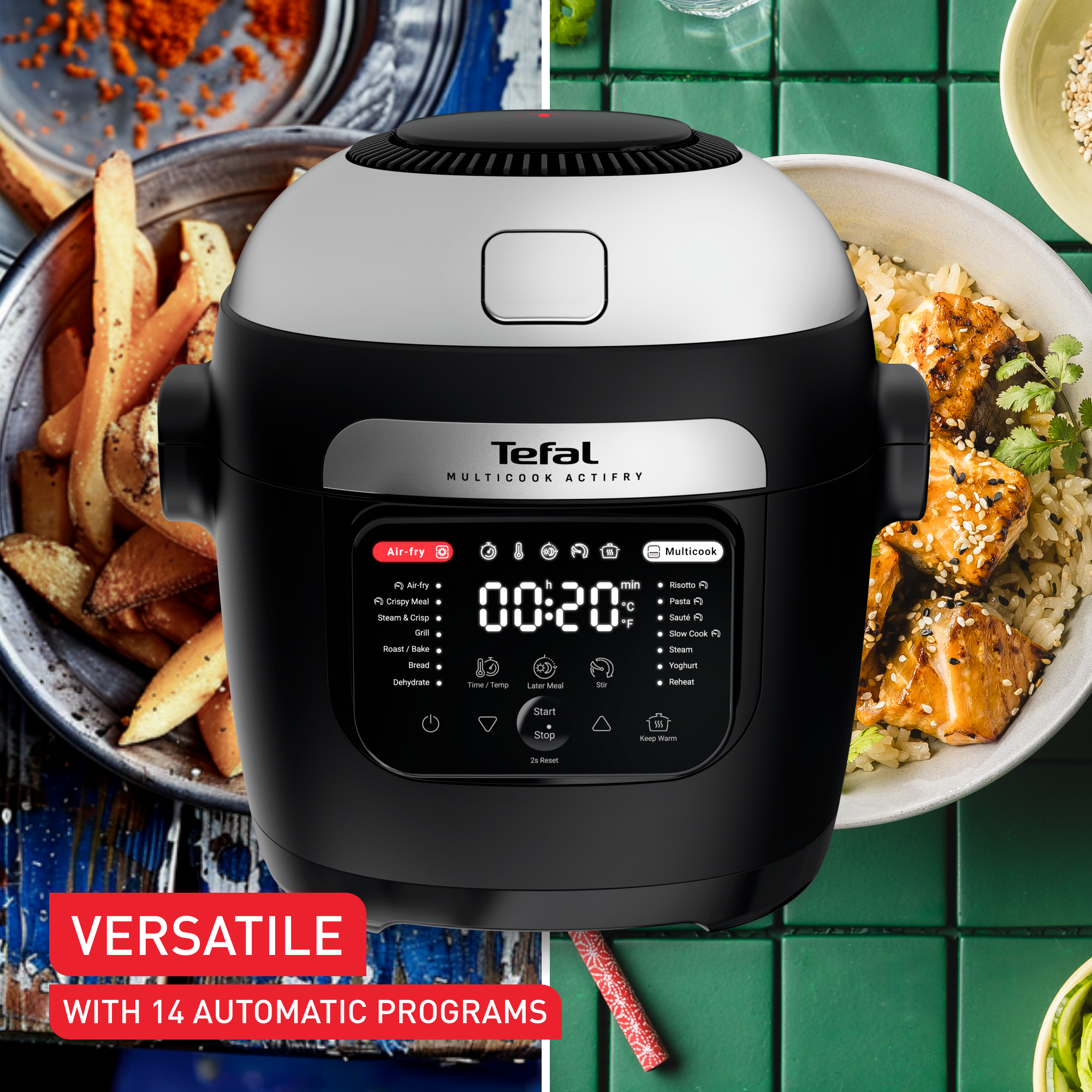 Multifunkčný hrniec a teplovzdušná fritéza Tefal Multicook Actifry MY741CF0
