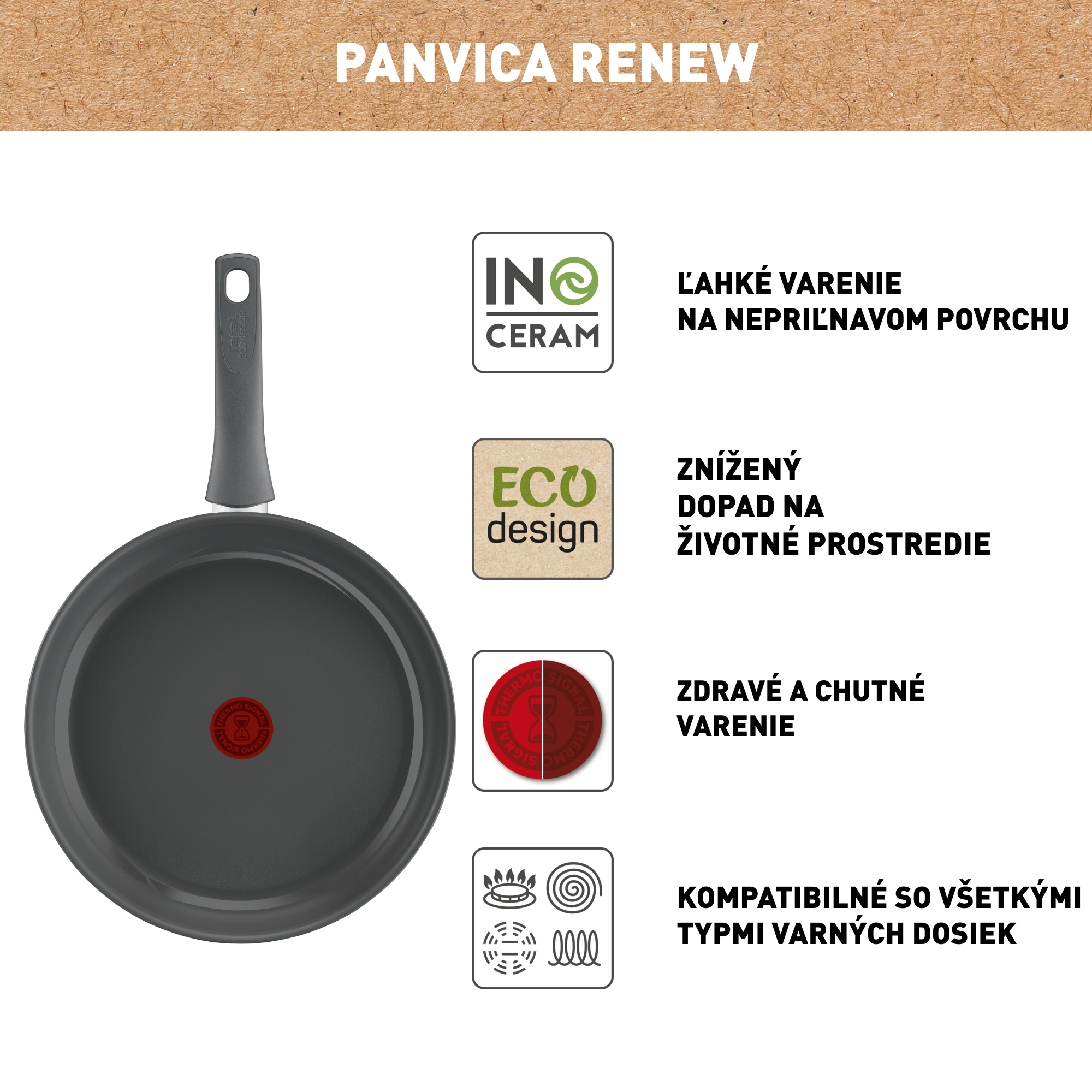Panvica Tefal Renewal C4260643 28 cm Keramická