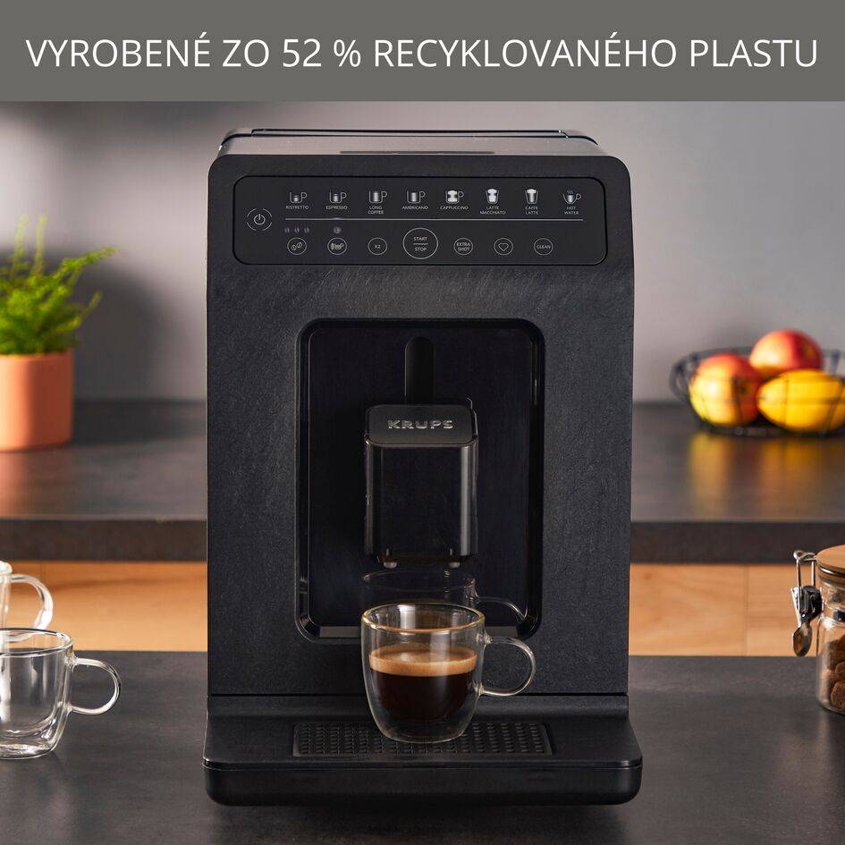 Automatický kávovar KRUPS Evidence Eco EA897B10 matne čierny