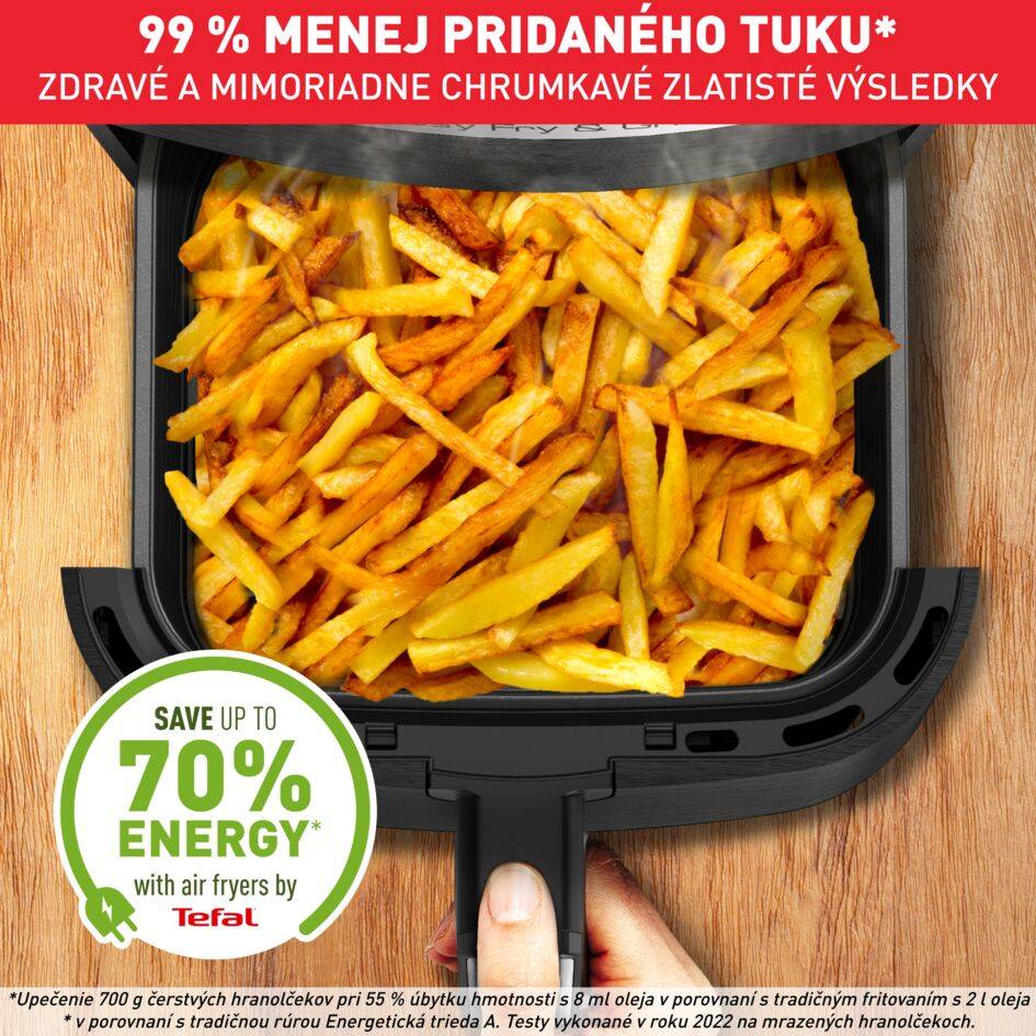 Teplovzdušná fritéza Tefal Easy Fry & Grill 2v1 Digital EY505D15 Nerezová/Čierna