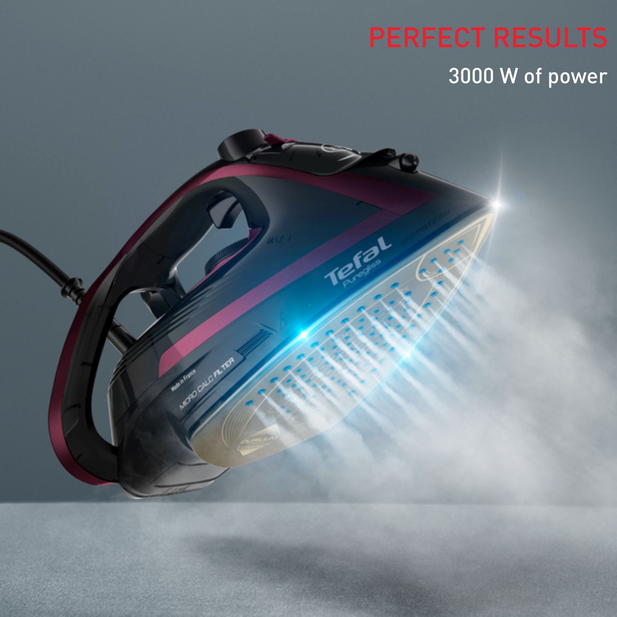 Naparovacia žehlička Puregliss Rose ABC FV8065E0 Fialová/Čierna