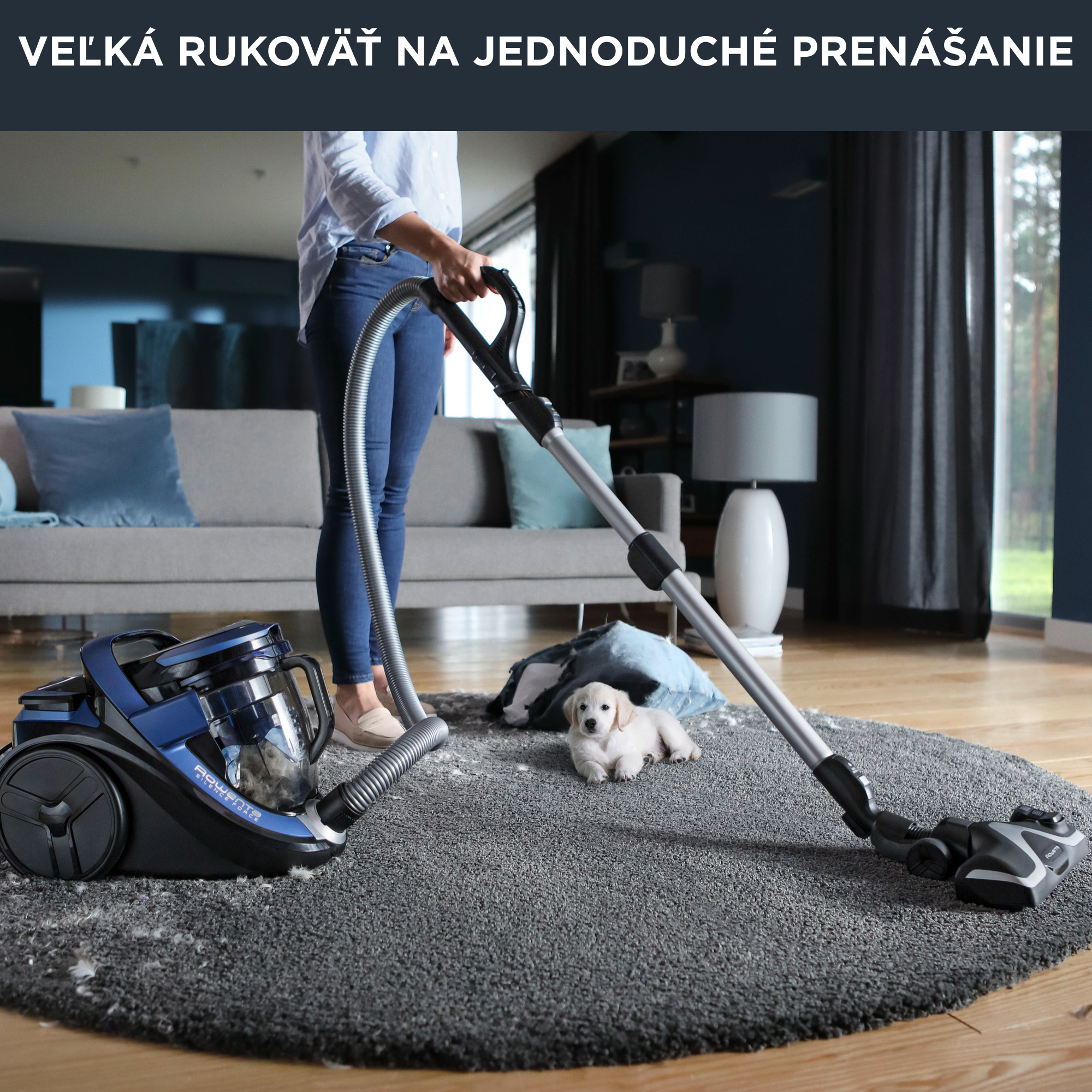 Bezvreckový vysávač Silence Force Cyclonic 65dB Animal RO7690EA