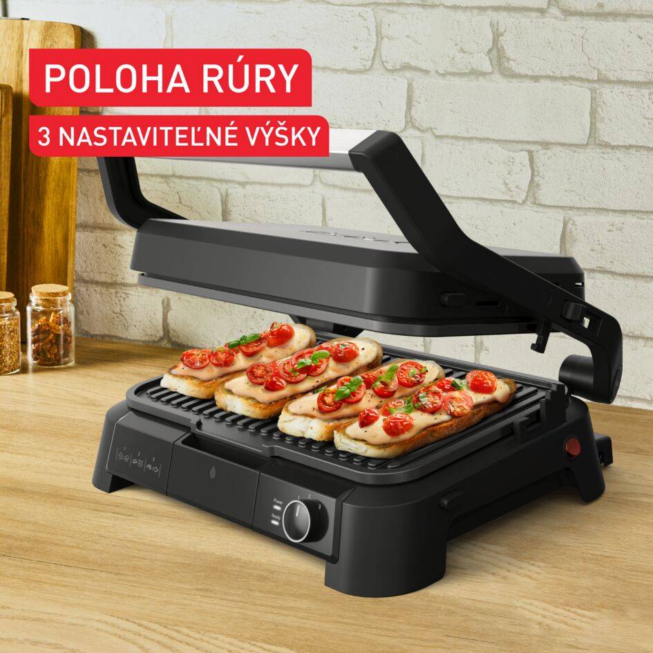 Kontaktný gril Tefal SuperGrill 3v1 XL GC520DE0 Nerez