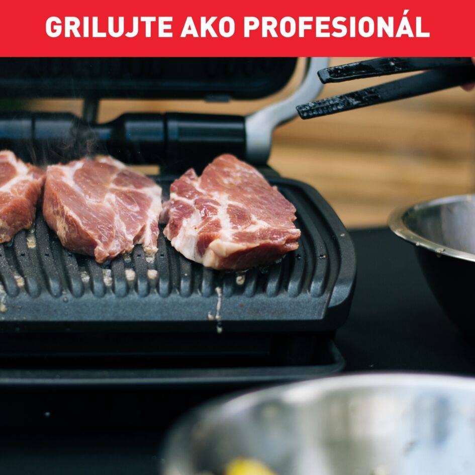 Elektrický gril Tefal OptiGrill Elite GC750D30 Strieborný/Čierny