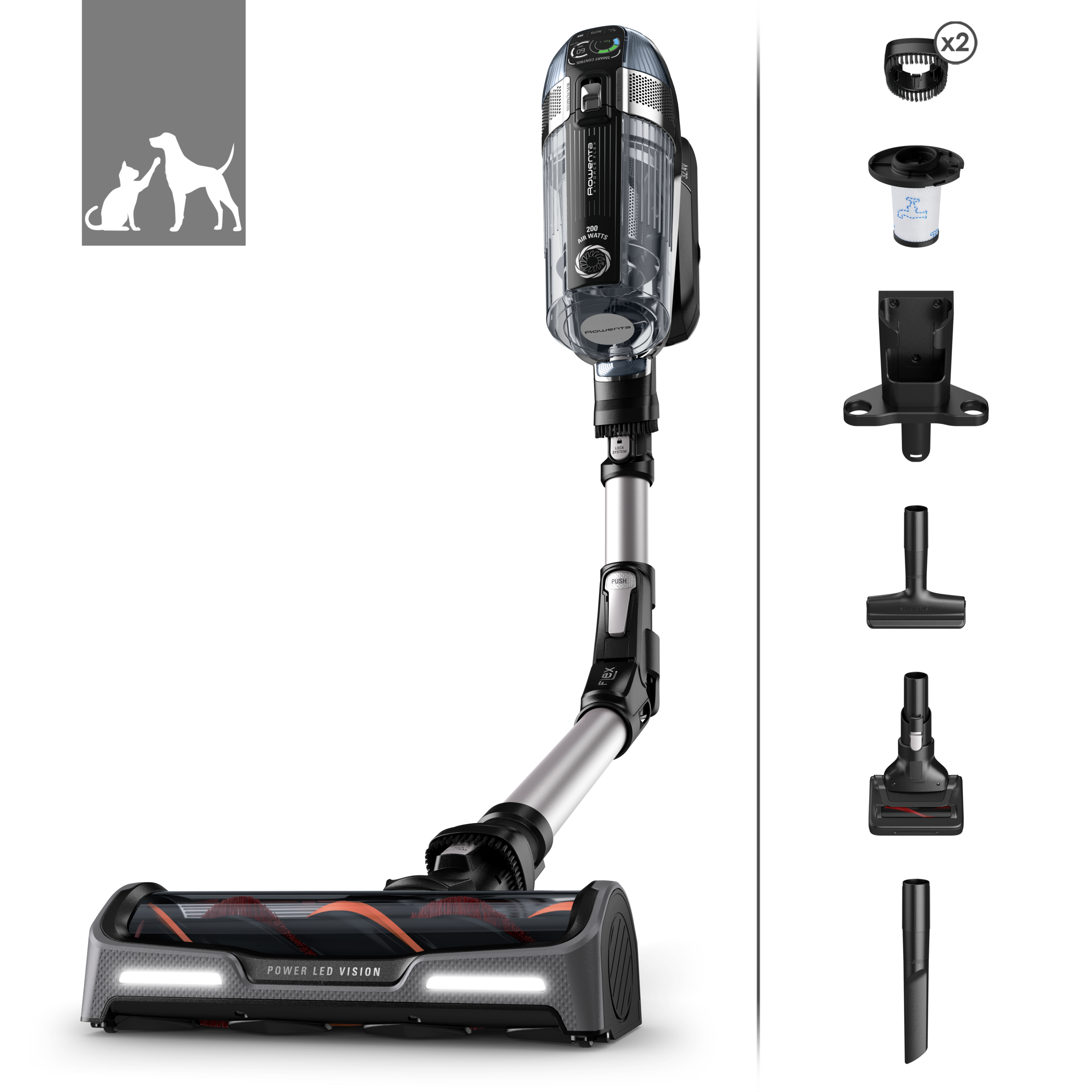 Tyčový vysávač X-Force Flex 14.60 Animal 3v1 200AW RH9958WA