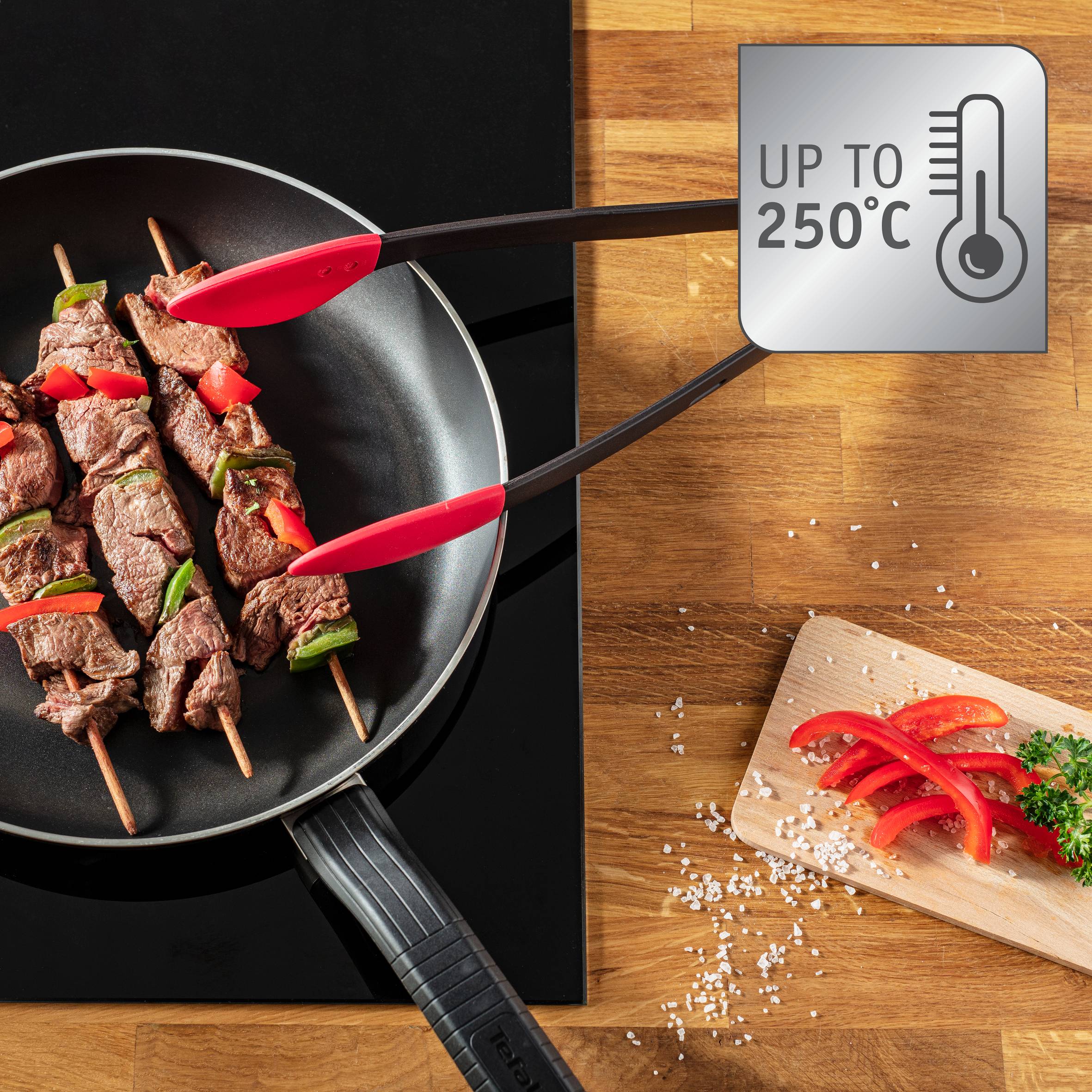 K2060714 Klešte Tefal Ingenio červené/čierne