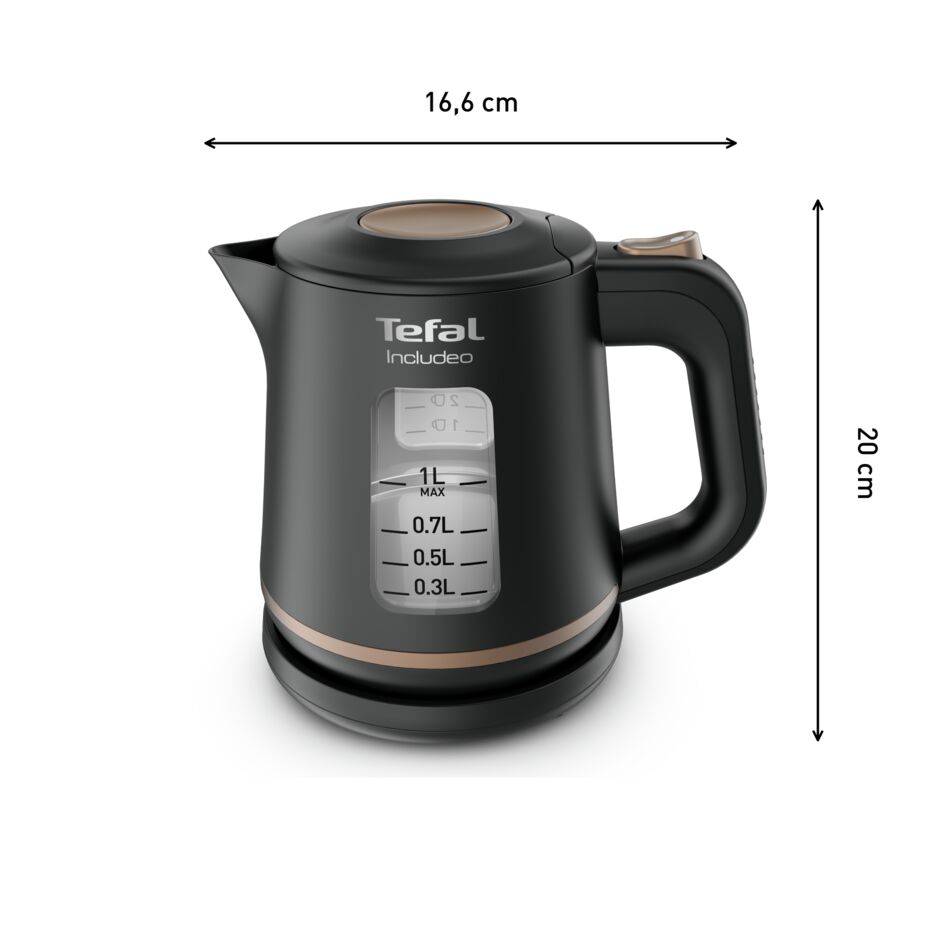 Rýchlovarná kanvica Tefal Includeo KI533811 Čierna 1 l