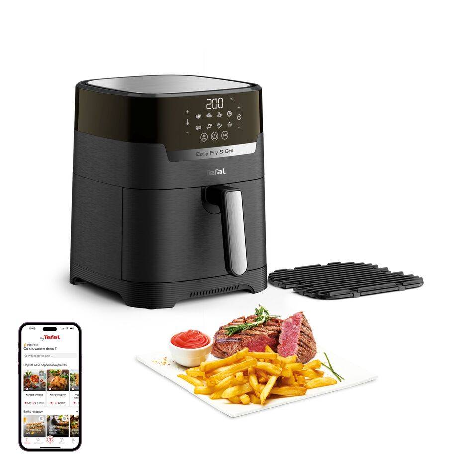 Teplovzdušná fritéza Tefal Easy Fry & Grill 2v1 Precision EY505815 Čierna